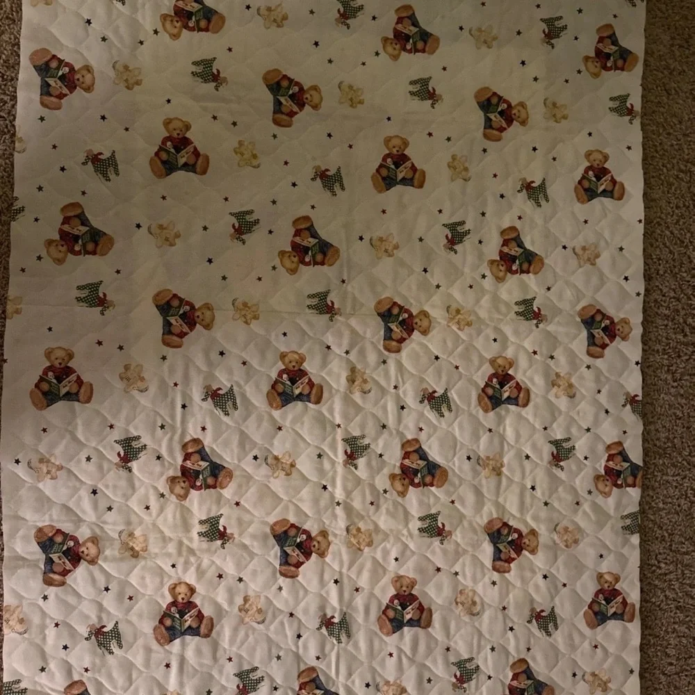 Vintage Daisy Kingdom Blue Jean Teddy Bear Baby Album Fabric Lot of 3- 2 designs